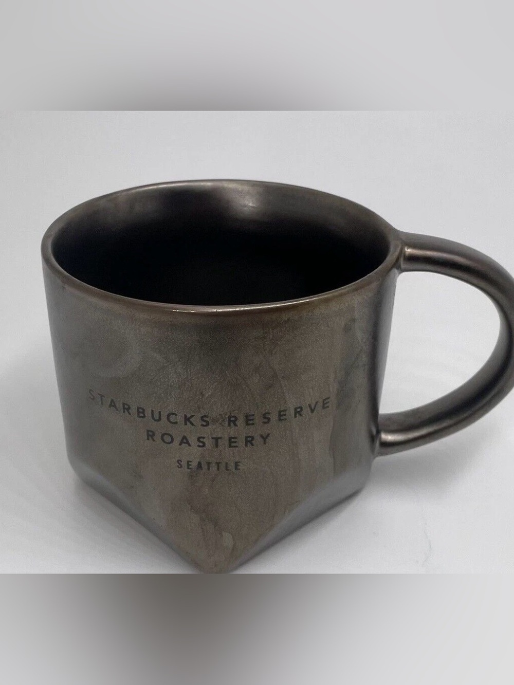 2017 Starbucks Mug 8oz Reserve Roastery Seattle Bevel Dark Bronze Rare